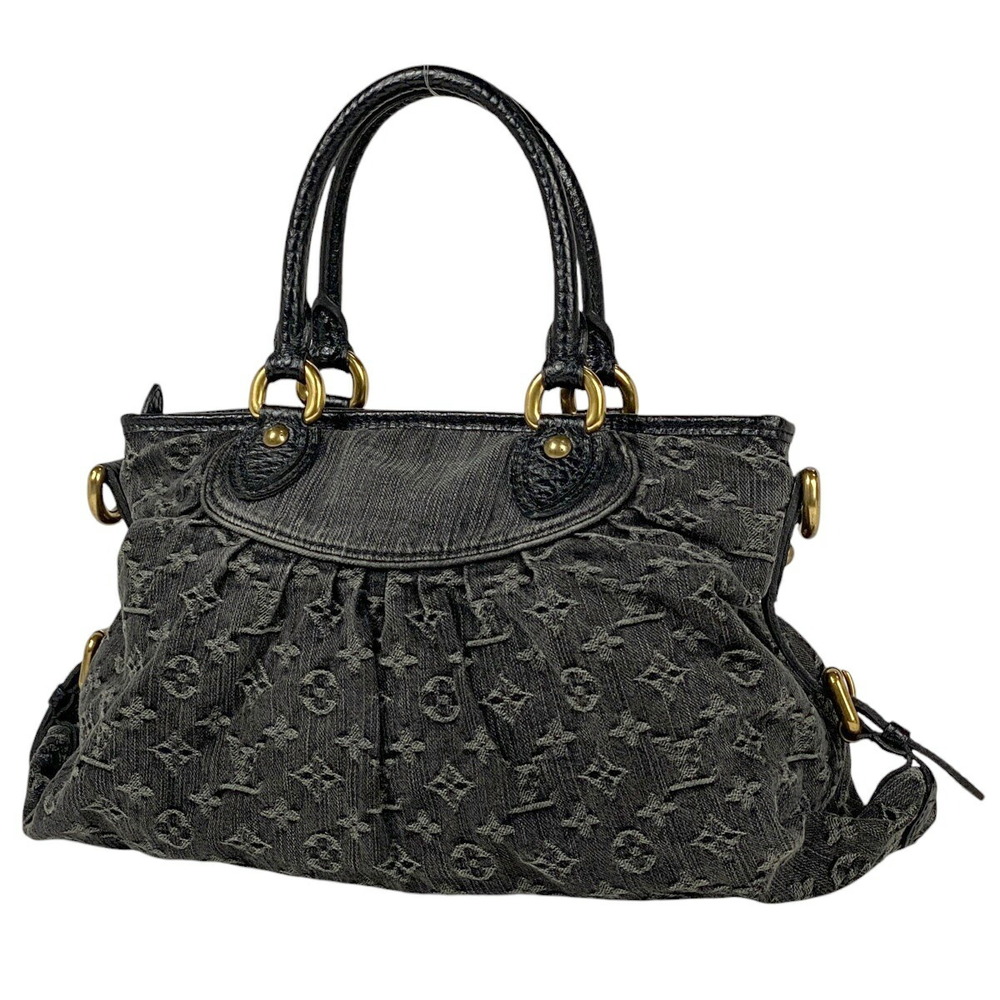 Louis Vuitton Neo Cabby Shoulder Bag Handbag Monogram Denim Noir Black